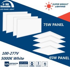 2x2 Ft 2x4 Ft Led Flat Panel Light Backlit Drop Ceiling Lights 0-10v Dimmable