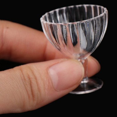 12Pcs/Set Dollhouse Miniature Kitchenware Drink Cup Ice Cream Cup Dish Tableware