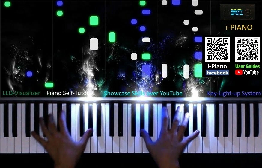 Piano with cheap led lights