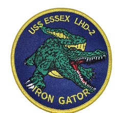 USS Essex Gator LHD-2 Patch &ndash; Sew On