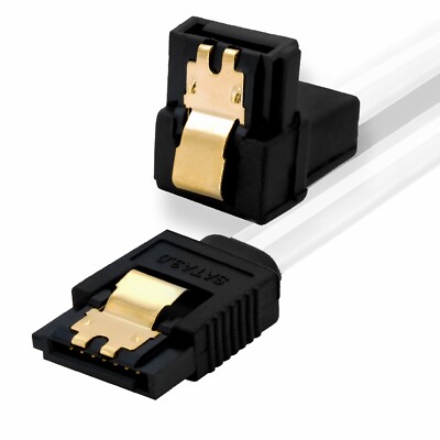 0,15m S-ATA III Kabel transparet 15cm SATA 6Gb/s HDD serial ATA gewinkelt Winkel