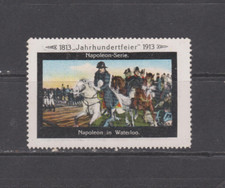 1913 Napoleonic Wars Centenary poster stamp/label (Napoleon at Waterloo)