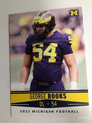 2022 Valiant #87 George Rooks Michigan Wolverines MDen Official Team ...