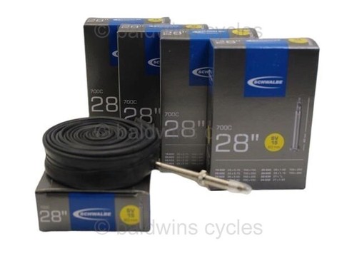 5 PACK SCHWALBE SV15 700 x 23c Inner Tube 60mm Presta / French Long Valve XL - Picture 2 of 8