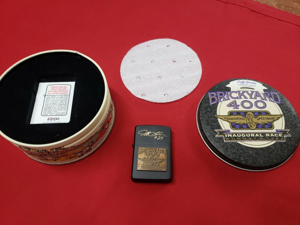Vintage Zippo Lighter Jeff Gordon Brickyard 400 August 6, 1994 NEW