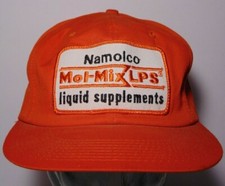 New Vintage 1980s Namolco Mol-Mix Farm Patch Trucker Hat Cap K-Brand Made in USA