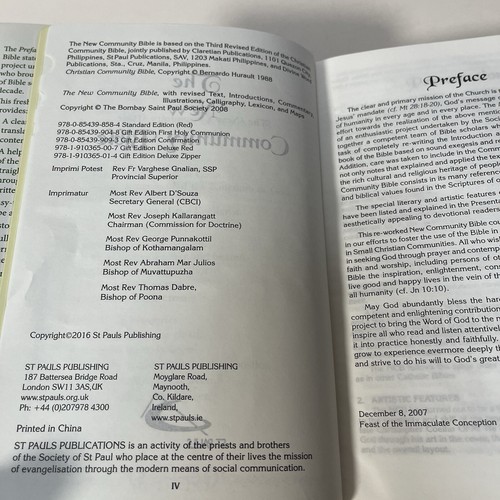 My Bible For The First Communion St Paul’s Catholic Edition Hardcover - Picture 7 of 9