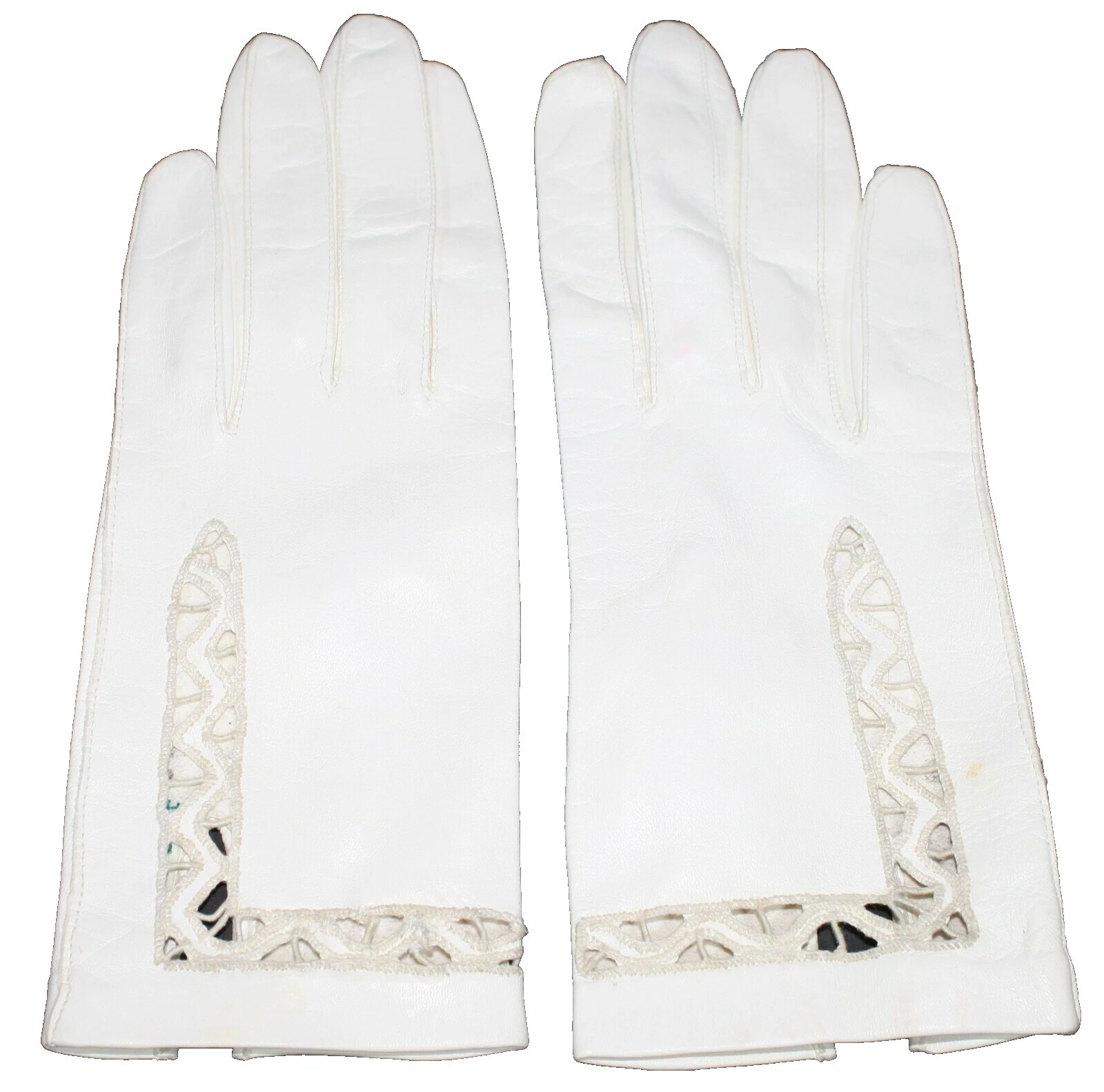 Guantes Vintage 1940s Blanco