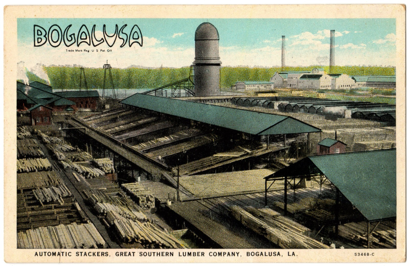 BOGALUSA, LA Great Southern Lumber Company Automatic Stackers Louisiana
