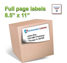1000 8.5 x 11 Full Page shipping label, Vertical Slit, Inkjet & Laser, Fast Ship