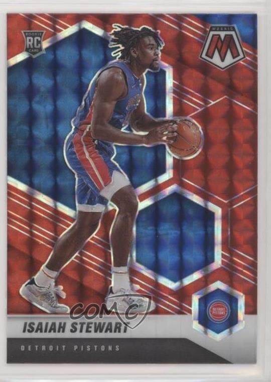 2020-21 Panini Mosaic Rookie Red Mosaic Prizm Isaiah Stewart #223 2l4