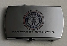 IBEW Belt Buckle Electrical Workers Union 380 PA Brass Zippo with Belt 53" 