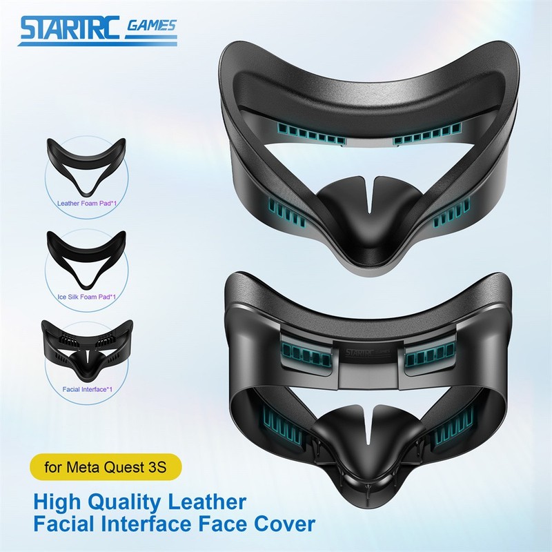 For Meta Quest 3S VR Glasses Replacement Mask Comfort Foam Cushion w/Cooling Fan