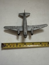 Vintage Tootsie Toy Airplane - TWA/NC 101Y Twin Prop, 5 1/2" 1930s See Pics