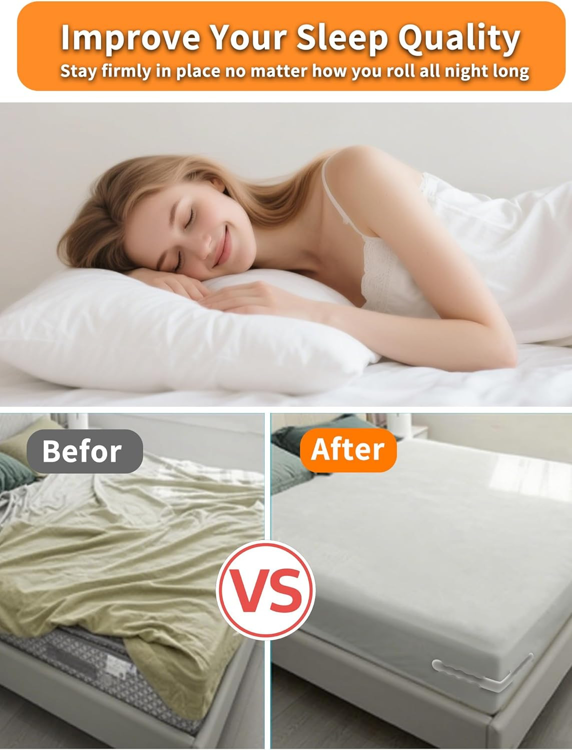 Sheet Holders for Corners - Bed Sheet Locks for All Mattress Sizes, Keep Sheets