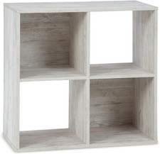 Paxberry Coastal 4 Cube Storage Organizer/Bookcase Whitewash