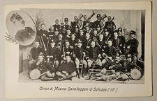 CARTOLINA MILITARE - CORPO DI MUSICA CAVALLEGGERI DI SALUZZO 