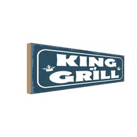 Holzschild 10X27 Cm King Of Grill Grillen Essen Trinken Deko Geschenk Holz Schil