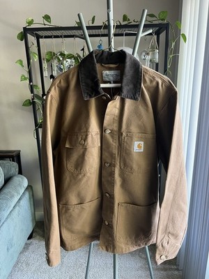 Carhartt WIP OG Michigan Chore Coat Hamilton Brown size Large