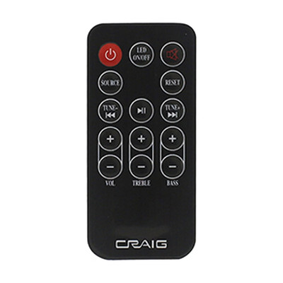 Craig Bluetooth Large Tower Speaker CHT820DG REPLACEMENT REMOTE w/Battery OEM