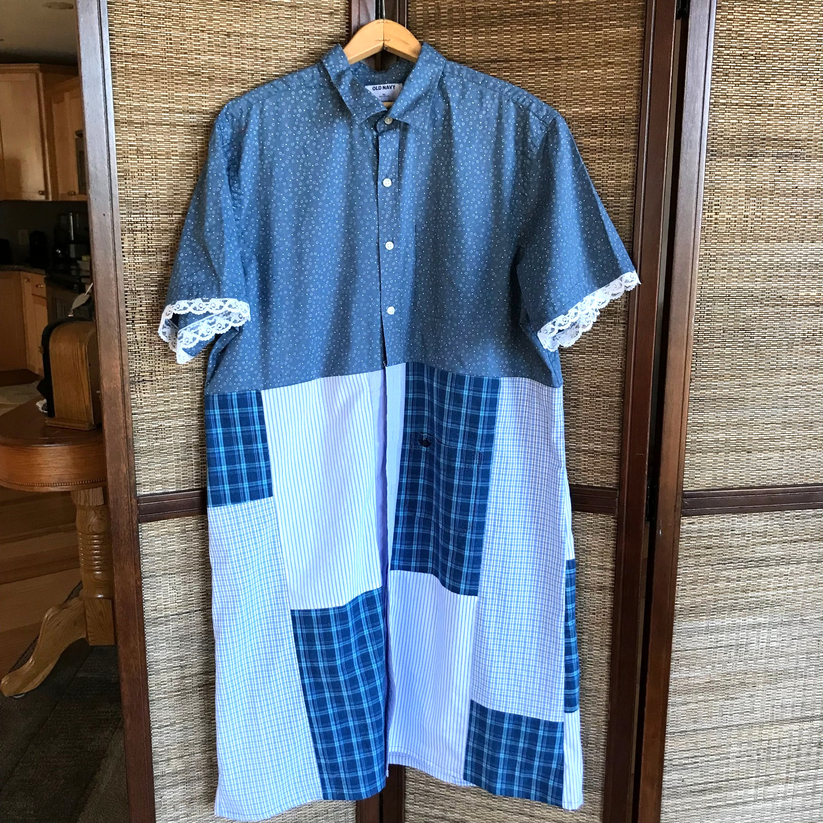 Upcycled Boho Button-Down Duster, Handmade Patchw… - image 6