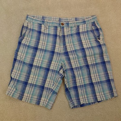 Tommy Bahama Linen Cotton Plaid Short Beach Summer Men's Size 33