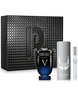 3.4OZ ELIXIR From Paco Rabanne Invictus Victory  3 Pcs Set For ALPHA MEN 