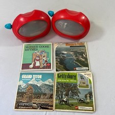 Vintage View-Master Set: Red Viewers  Scenic Reels