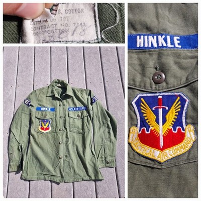 Vietnam War US Air Force OG107 OG-107 Utility Shirt Man's Tactical
