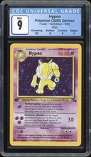 2000 Pokemon GERMAN 1st Edition Fossil Hypno Holo 8/62 CGC 9 MINT