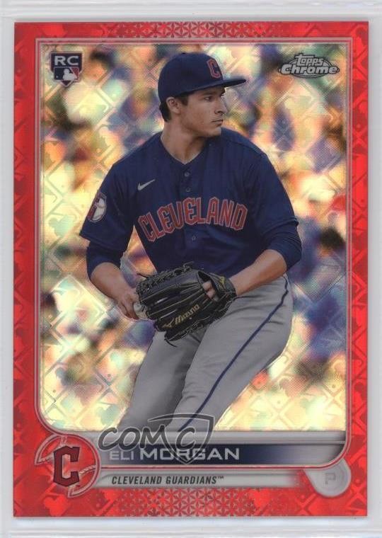 2022 Topps Chrome Logofractor Edition Red Refractor 1/5 Eli Morgan #14 x2o