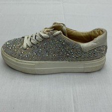 Betsey Johnson SB-BRET Rhinestone Platform Sneakers Size 7M