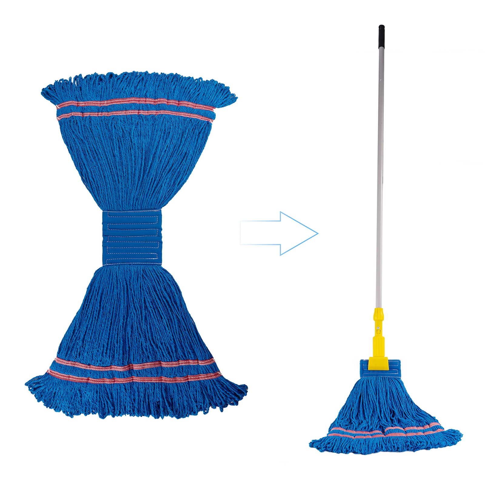 Matthew Cleaning Microfiber String Mop Heavy Duty Commercial Wet Mop Head ,Ex...