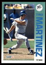 Tino Martinez 1992 Fleer #287 Mariners MLB READ FREE SHIPPING AutographDen