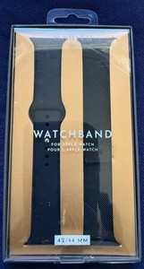 LOT OF 2 = Habitu Watch Band for Apple Series fits 42 / 44 mm Black
