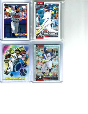 2026 Topps Series 1 Baseball Atlanta Braves Team Set 12 Base Cards + 3 BONUS +
