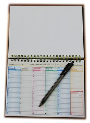Planning Planer  Kleines Format A5 21 x 15 cm mit Metallspirale  Wochenplaner...