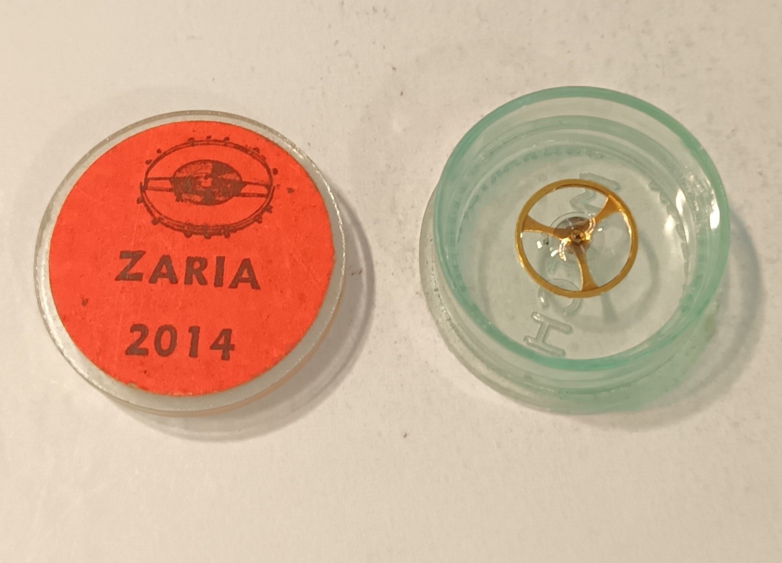 Balancier complet avec spiral ZARIA 2014 pour réparation de mouvement mécanique 8.4mm