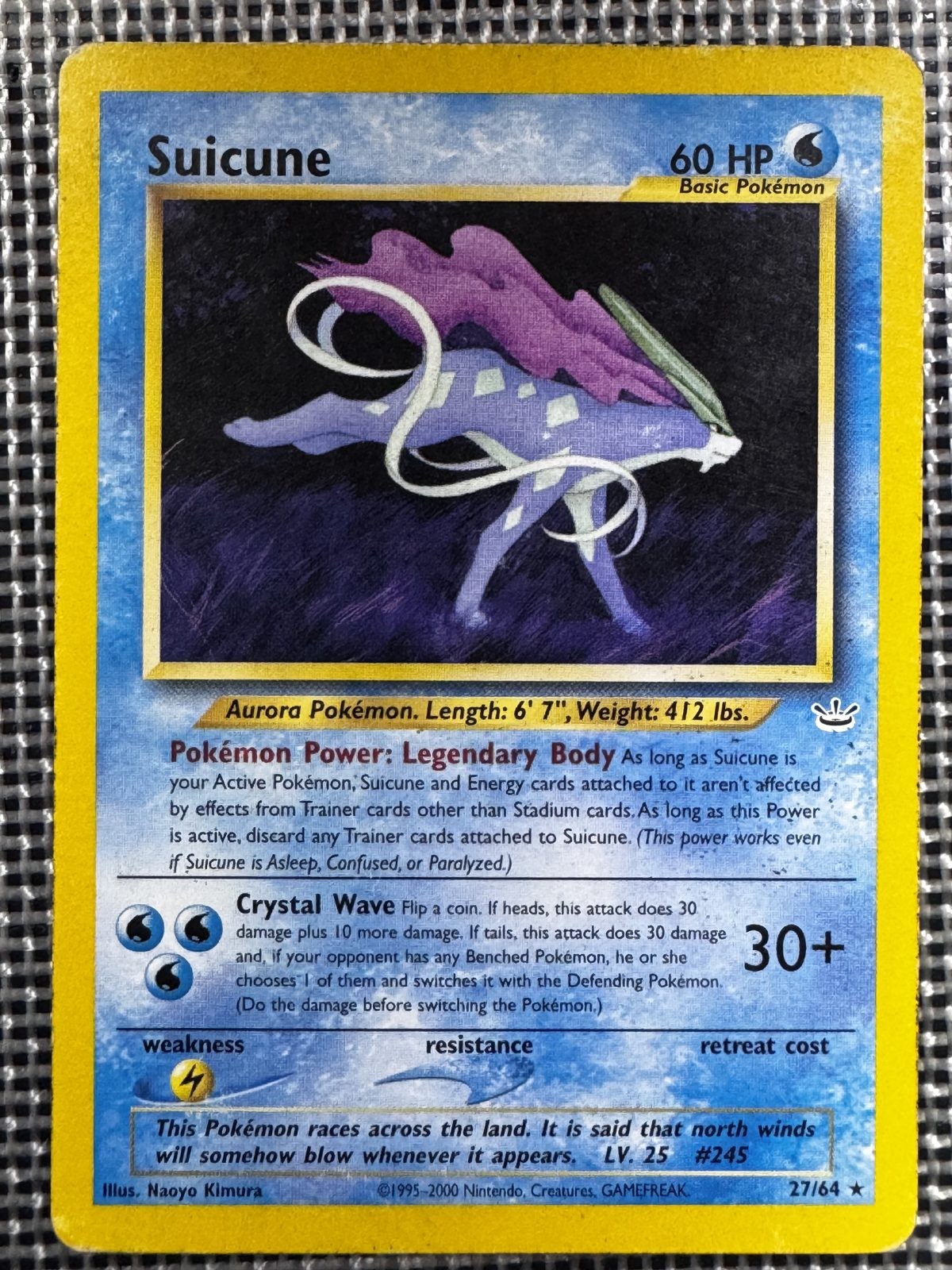 Suicune Neo Revelation 27/64 Pokemon Card