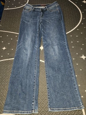 Judy Blue High Rise 90 s Straight Fit Jeans Whiskers Stretch 9/29 Distressed