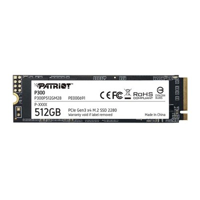 Patriot Memory P300 512GB M.2 SSD 2280 NVME PCIE GEN 3X4 Built -in SSD P300P512G