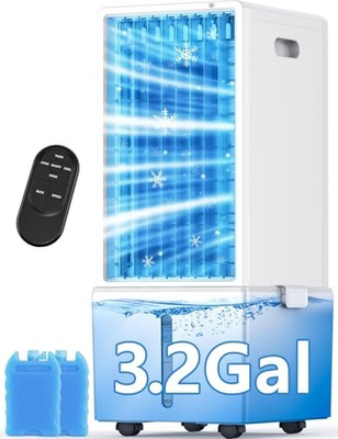 #ad 4 IN 1 Windowless Portable Air Conditioner Evaporative Air Cooler Timer Remote $79.99