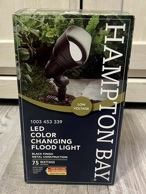 Hampton Bay LED Color Changing Landscape Flood Light Low Voltage Black Finish