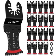 JTWEB Japanese Tooth Oscillating Saw Blades 20PCS Arc-Shaped for Milwaukee