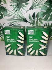2 Pack Home Accents Holiday 100ct Warm White LED Mini String Lights 28FT 10IN