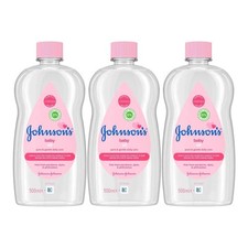 Johnson's Baby Oil, 16.9 oz 500ml Pack of 3