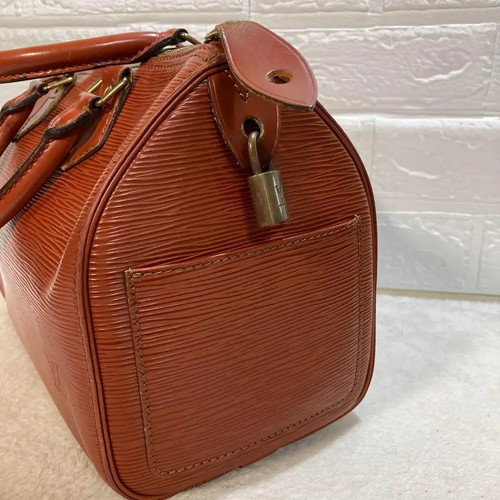 Authentic LOUIS VUITTON Speedy25 Epi Leather Brown Very Good Japan - Picture 5 of 14