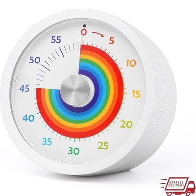 60 Minute Magnetic Timer Silent Alarm Kitchen Study Classroom Task Timer New