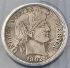 U.S. - 1902-S Silver Barber Dime Graded ANACS AU 50