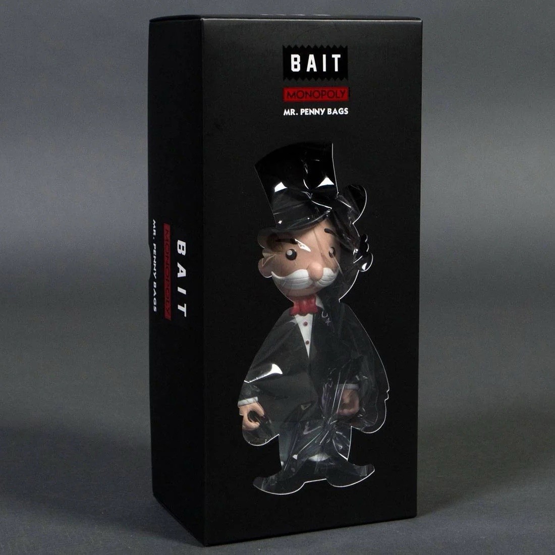 MR PENNYBAGS Vinyl Figure By BAIT x MONOPOLY x SWITCH Black
